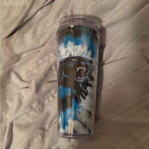 NFL Rico Industries Carolina Panthers Metallic Tye Dye 24oz Tumbler NEW
